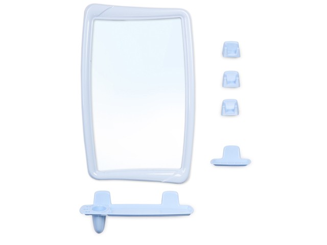 Набор для ванной Berossi 51 (Беросси 51), светло-голубой, BEROSSI (Изделие из пластмассы. Размер зеркало 346 х 546 мм) (НВ05108000)