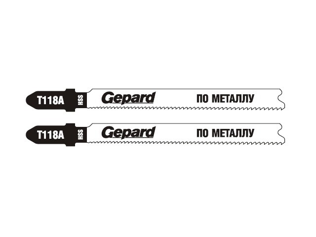 Пилка лобз. по металлу T118А (2 шт.) GEPARD (пропил прямой, тонкий, для листового металла) (GP0612-01)