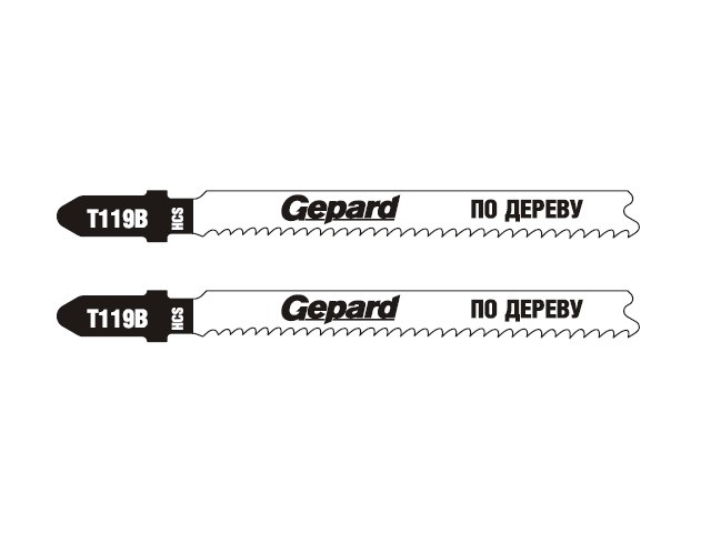 Пилка лобз. по дереву T119B (2 шт.) GEPARD (пропил прямой, тонкий, для базовых работ) (GP0620-11)