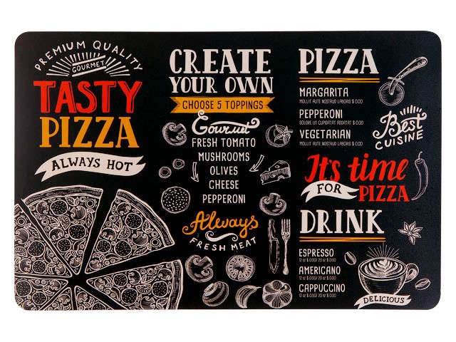 Салфетка сервировочная "Tasty Pizza", 43.5х28.2 см, PERFECTO LINEA (45-002279)