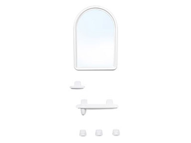 Набор для ванной Berossi 56 (Беросси 56), снежно-белый, BEROSSI (Изделие из пластмассы. Размер зеркало 360 х 520 мм) (НВ05601000)
