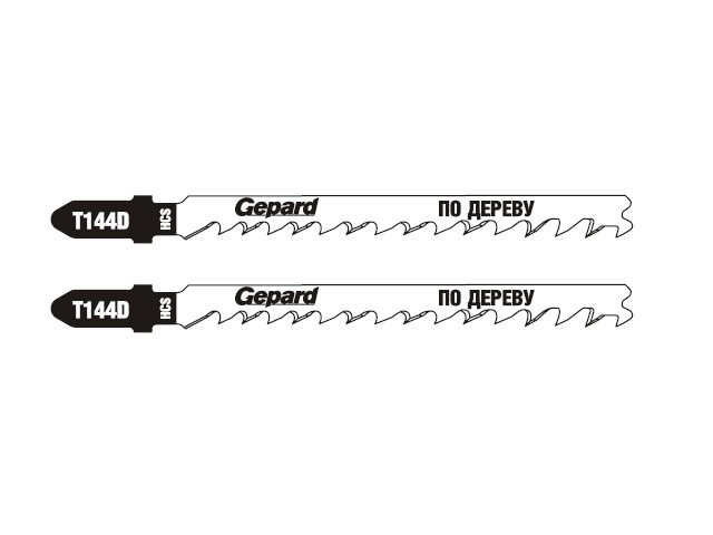 Пилка лобз. по дереву T144D (2 шт.) GEPARD (пропил прямой, грубый, быстрый рез) (GP0640-05)