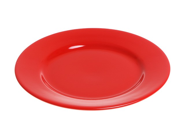 Тарелка обеденная керамическая, 241 мм, круглая, серия Лапсеки, красная, PERFECTO LINEA (Супер цена!) (16-124509)