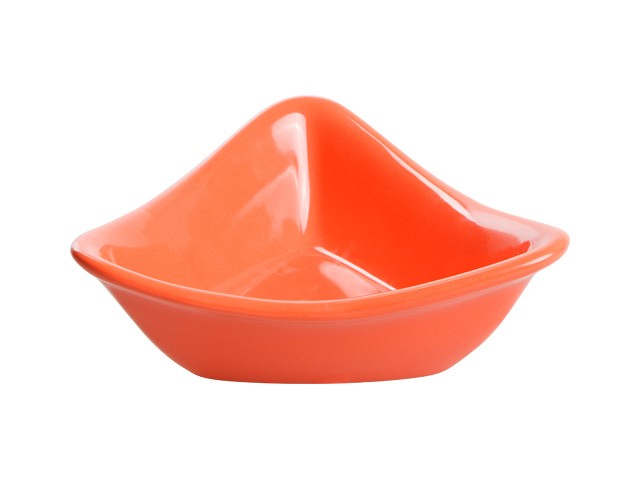 Салатник керамический, 132 мм, треугольный, серия Адана, оранжевый, PERFECTO LINEA (Супер цена!) (18-153200)