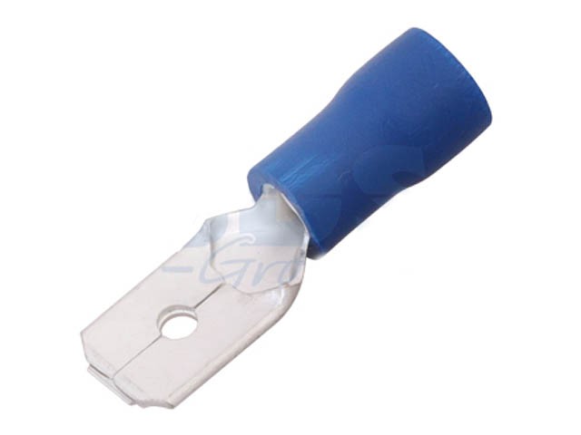 Клемма плоская изолированная штекер 6,3 мм 1,5-2,5 мм кв. (РПи-п 2.5-(6.3)/(MDD2-250) синий REXANT (08-0333)