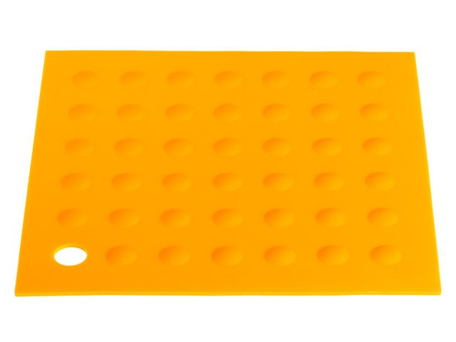 Коврик под горячее силиконовый, квадратный, 17.5 х 17.5 см, оранжевый, PERFECTO LINEA (23-006014)