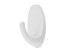 Крючок-вешалка самоклеющийся, однорожковый, 5 шт., белый, GARDENPLAST (h=50 мм, b=31 мм) (20004)