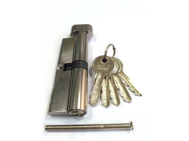 Евроцилиндр с вертушкой DORMA CBF-1 70 (35x35В) никель (английский ключ) (7039000000021)