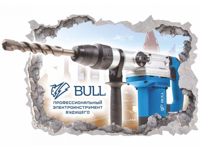 Наклейка напольная BULL перфоратор (800*495 мм) (MRKTbullNPP)