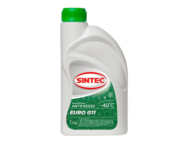 Антифриз Sintec-40 G11 Euro (зеленый) 1кг (802558) (SINTEC)