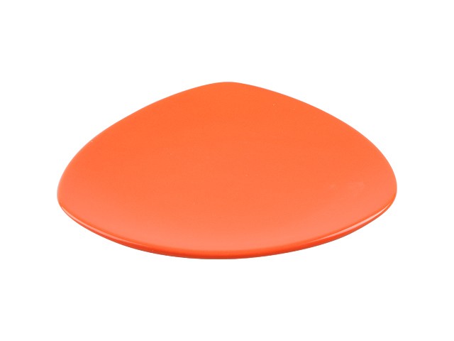 Тарелка десертная керамическая, 220 мм, треугольная, серия Трабзон, оранжевая, PERFECTO LINEA (Супер цена!) (16-321200)