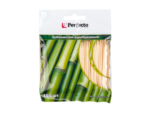Зубочистки бамбуковые 150 шт, PERFECTO LINEA (Материал: бамбук.) (45-000150)