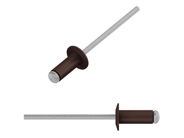 Заклепка вытяжная 4.0х10 мм алюминий/сталь, RAL 8017 (50 шт в зип-локе) STARFIX (Цвет шоколадно-коричневый) (SMZ1-60053-50)