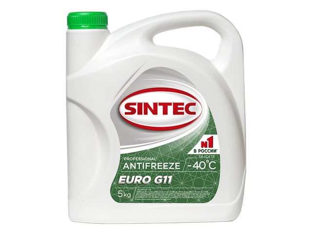 Антифриз Sintec-40 G11 Euro (зеленый) 5кг (800523) (SINTEC)