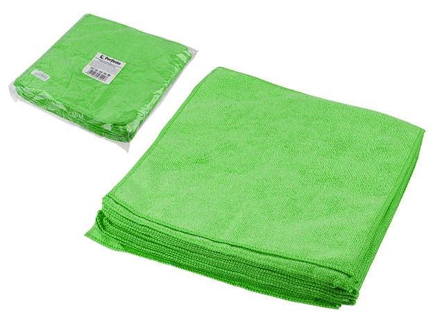 Набор салфеток из микрофибры Solid (Cолид) 20 шт., 29х29 см, универсальные, зелёные, PERFECTO LINEA (45-007003)