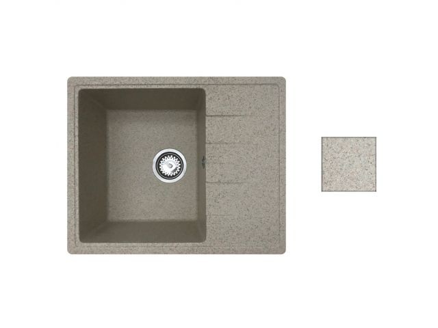 Мойка кухонная из искусственного камня PLATINUM гранит 570х465 mm, AV Engineering (AV765495PGTA)