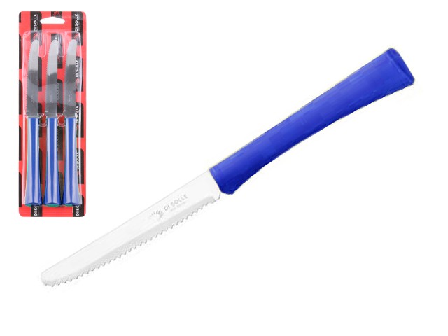 Набор ножей столовых, 3шт., серия INOVA D+, голубые сан марино, DI SOLLE (Супер цена! Длина: 217 мм, длина лезвия: 101 мм, толщина: 0,8 мм. Прочная пл
