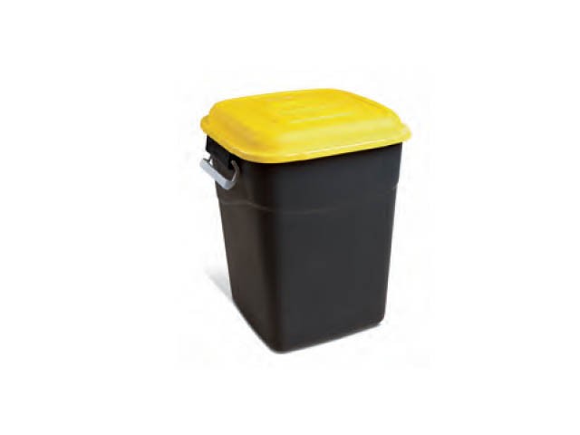 Контейнер для мусора пластик. 50л (жёлт. крышка) (412011) (TAYG)