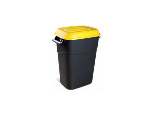 Контейнер для мусора пластик. 95л (жёлт. крышка) (410017) (TAYG)