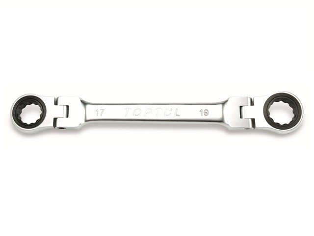 Ключ накидной 17х19мм с поворотными трещотками TOPTUL (AOAE1719)