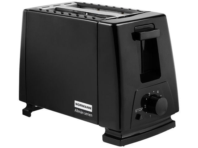 Тостер AST-026 NORMANN (680 Вт, 2 ломтика, черный цвет)