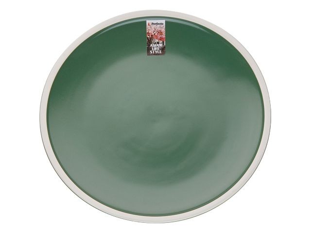 Тарелка обеденная керамическая, 26.5 см, серия ASIAN, зеленая, PERFECTO LINEA (17-112654)
