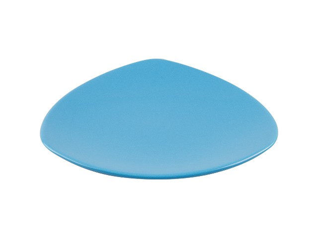 Тарелка десертная керамическая, 220 мм, треугольная, серия Трабзон, синяя, PERFECTO LINEA (Супер цена!) (16-321401)