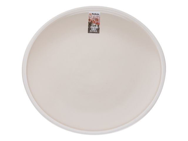 Тарелка обеденная керамическая, 26.5 см, серия ASIAN, белая, PERFECTO LINEA (17-112650)