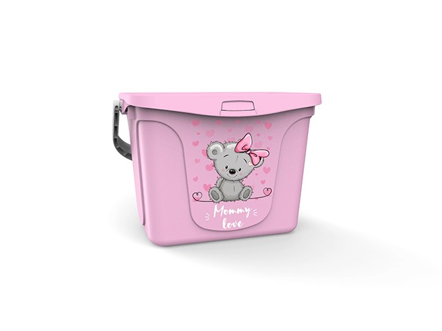 Емкость для игрушек Mommy love (Мамми лав) 6 л, нежно-розовый, BEROSSI (Изд. из пластм. Размер 287 * 200 * 200 мм) (АС48763000)