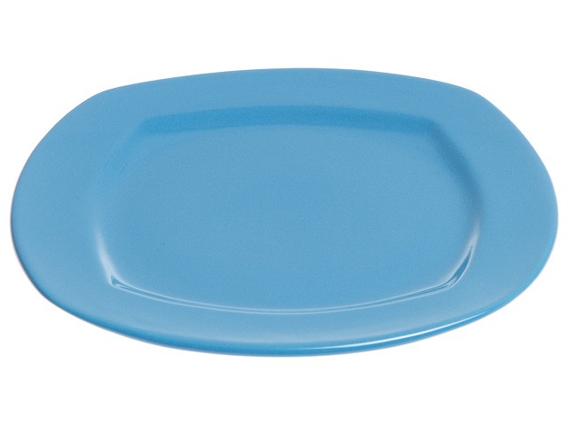 Тарелка обеденная керамическая, 275 мм, квадратная, серия Измир, синяя, PERFECTO LINEA (Супер цена!) (16-427401)