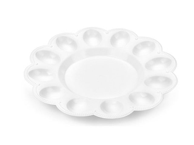 Тарелка для яиц, снежно-белый, BEROSSI (Изделие из пластмассы. Размер 236 х 25 мм) (ИК22101000)