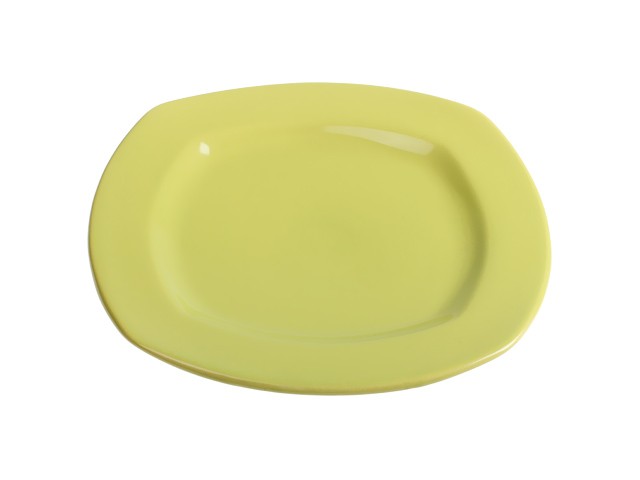 Тарелка десертная керамическая, 213 мм, квадратная, серия Измир, оливковая, PERFECTO LINEA (16-421302)