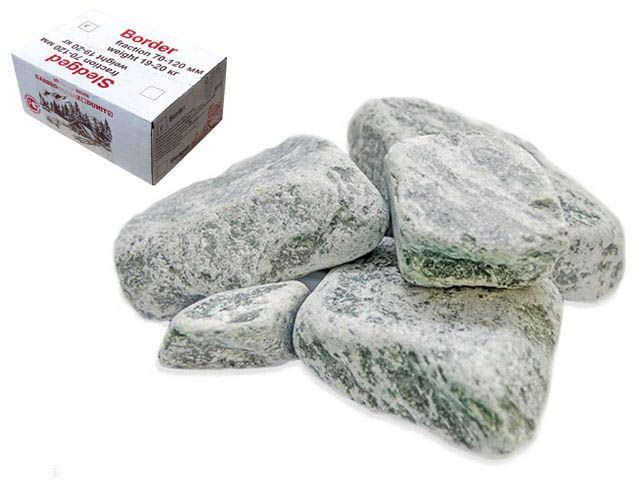 Камень для бани Серпентинит, обвалованный, коробка по 10 кг, ARIZONE (62-101006)