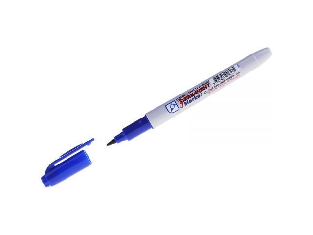 Маркер перманентный Crown "Multi Marker Super Slim" синий, пулевидный (толщ. линии 1.0 мм. Цвет синий) (P-505Fblue) (CROWN маркеры)