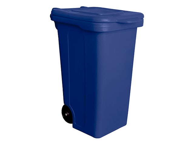 Контейнер для мусора пластик. 120л с педалью (синий) (830113) (БЗПИ)