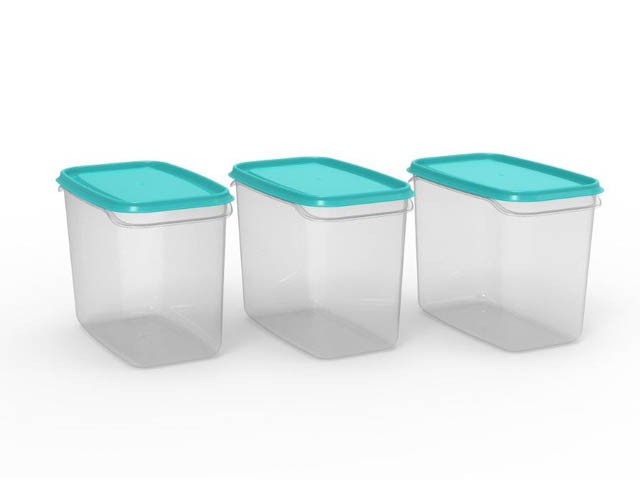 Набор контейнеров для заморозки Frost 3шт. 1 л., бирюза, BEROSSI (160,1 * 101,3 * 170,3 мм) (ИК75737000)