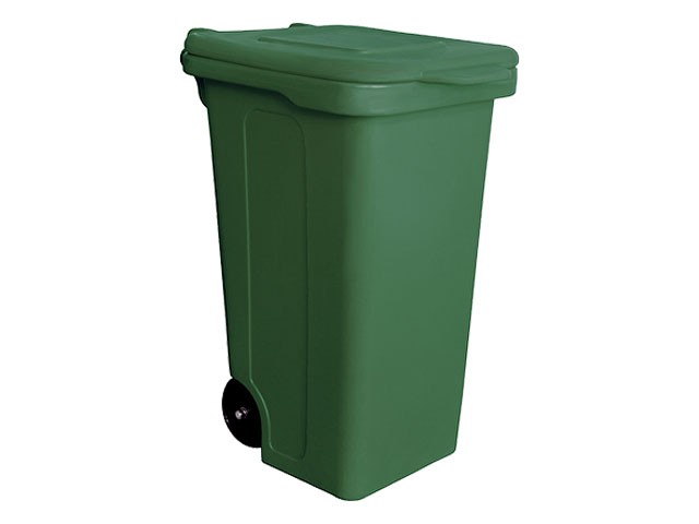 Контейнер для мусора пластик. 120л с педалью (зеленый) (830112) (БЗПИ)
