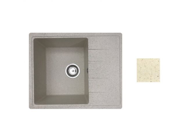 Мойка кухонная из искусственного камня PLATINUM песочный 570х465 mm, AV Engineering (AV765495PSNA)