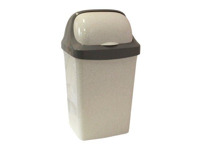 Контейнер для мусора РОЛЛ ТОП 9л (мраморный) (М2465) (IDEA)