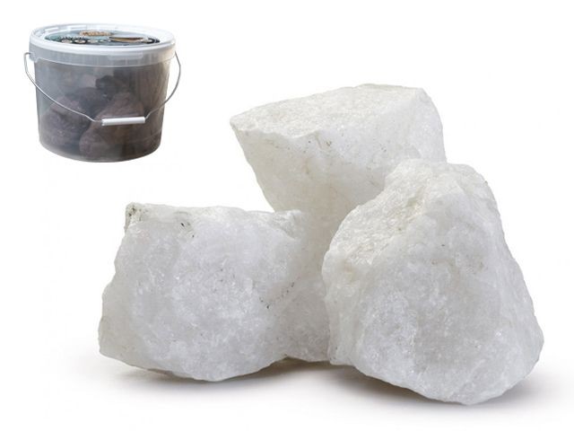 Камень для бани  Кварц (жаркий лед), колотый, ведро по 10 кг, ARIZONE (62-101003)