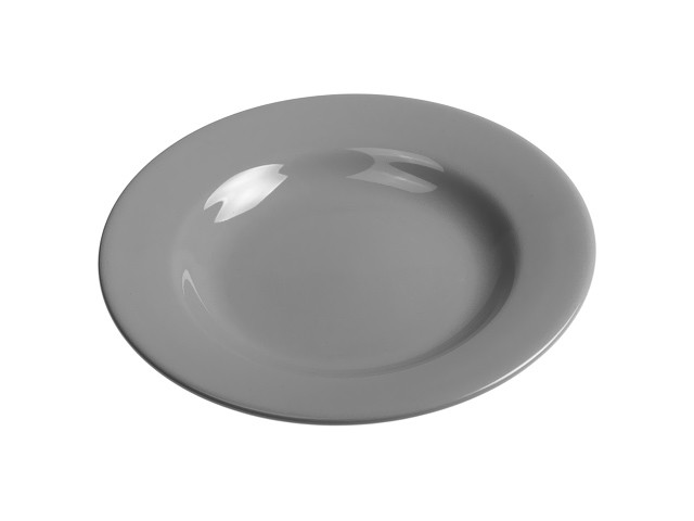 Тарелка глубокая керамическая, 211 мм, круглая, серия Лапсеки, серая, PERFECTO LINEA (Супер цена!) (17-121619)