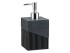 Диспенсер (дозатор) для мыла ELEMENT, черный, PERFECTO LINEA (Материал: НАТУРАЛЬНЫЙ КАМЕНЬ, полирезин, пластик) (35-618103)