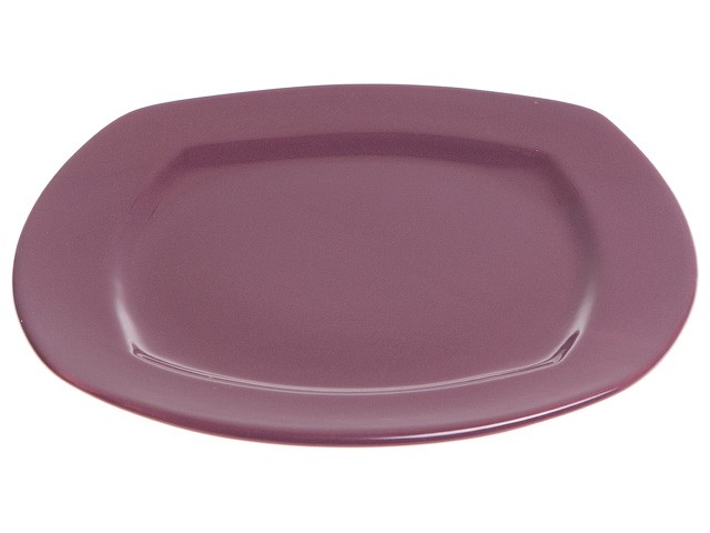 Тарелка обеденная керамическая, 275 мм, квадратная, серия Измир, фиолетовая, PERFECTO LINEA (Супер цена!) (16-427498)