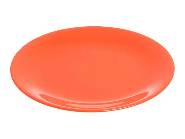 Тарелка обеденная керамическая, 253 мм, круглая, серия Самсун, оранжевая, PERFECTO LINEA (16-255200)