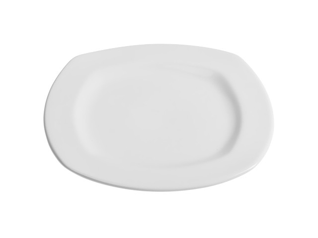 Тарелка десертная керамическая, 213 мм, квадратная, серия Измир, белая, PERFECTO LINEA (Супер цена!) (16-421004)