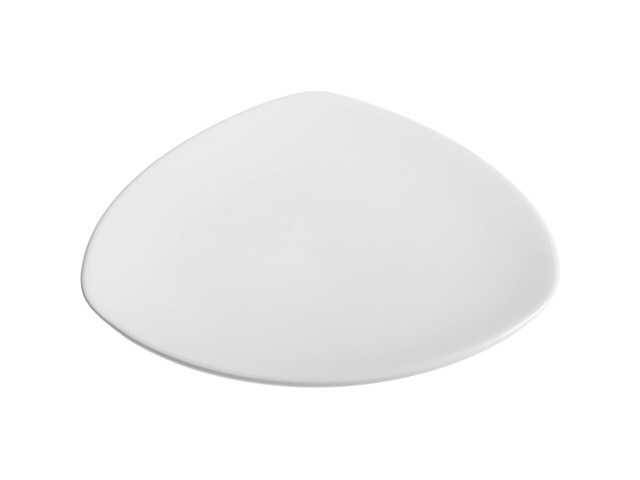 Тарелка десертная керамическая, 220 мм, треугольная, серия Трабзон, белая, PERFECTO LINEA (16-321004)